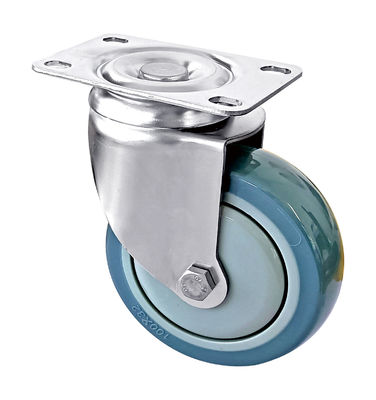 মাঝারি দায়িত্ব স্টেইনলেস স্টীল Casters 75mm 100mm 125mm ব্যাসার্ধ